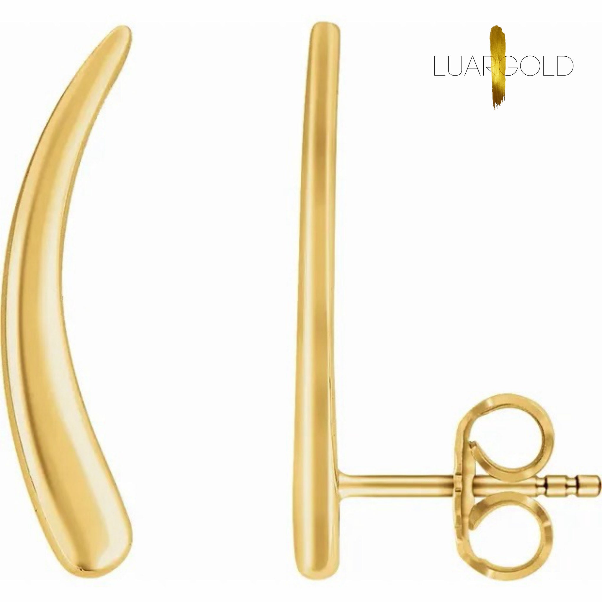 Buy Ear Crawler Earrings Ear Climber – 14k Gold Plated 925 Sterling Silver  Flower Ear Cuff Wedding Earrings Online at desertcartINDIA
